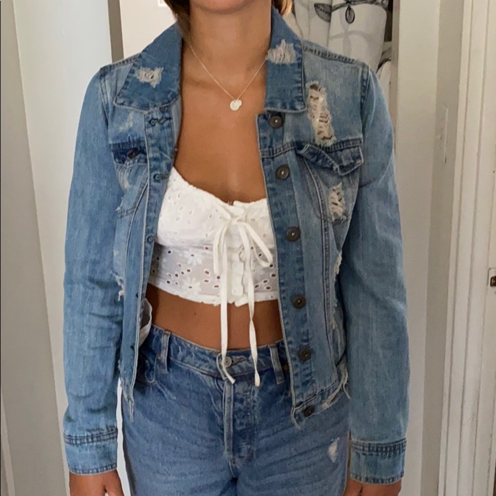 Highway Jean distressed Jean jacket